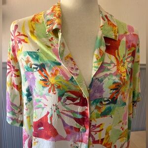 JAMS WORLD 50 Years Piel Pinwheel Women’s Button Up Shirt / Wearable Art / XL
